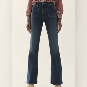 Pilcro The Icon Flare Jeans Womens Size 28 Medium Wash Mid Rise Retro